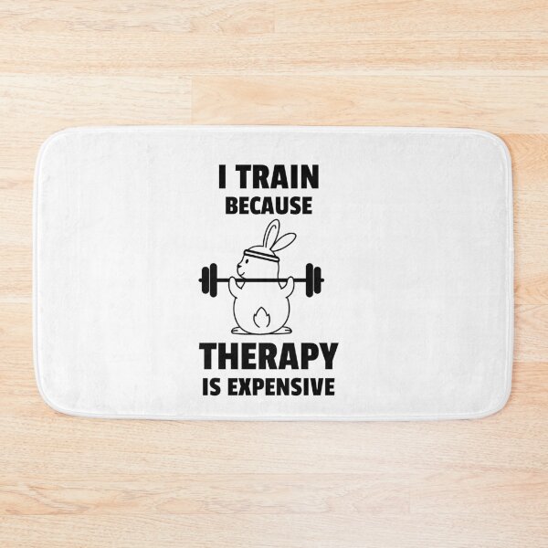 Item preview, I Train Because Therapy Is Expensive Gym Funny designed and sold by AmberStoneCo.