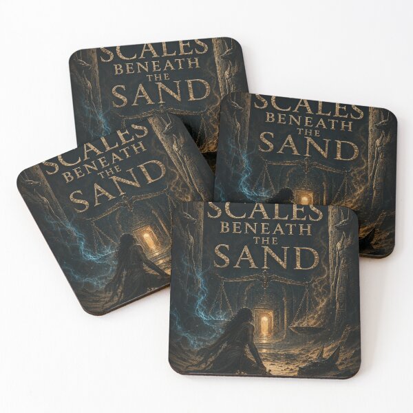 Item preview, The Scales Beneath the Sand Book Cover | Egyptian Mythology Fantasy Art Print designed and sold by Element Horizon Studio.