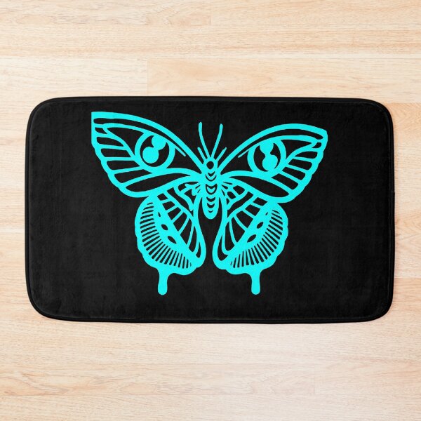 Item preview, Cyber Aesthetic Neon Turquoise Mystic Moth designed and sold by Ideniquo.