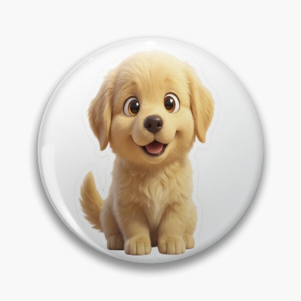 Item preview, Pixar Style Golden Retriever Puppy Art Print designed and sold by moah1975.
