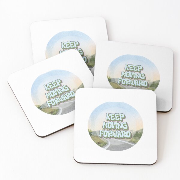 Item preview, Keep moving forward quote with blue and green nature designed and sold by Break The Stigma .