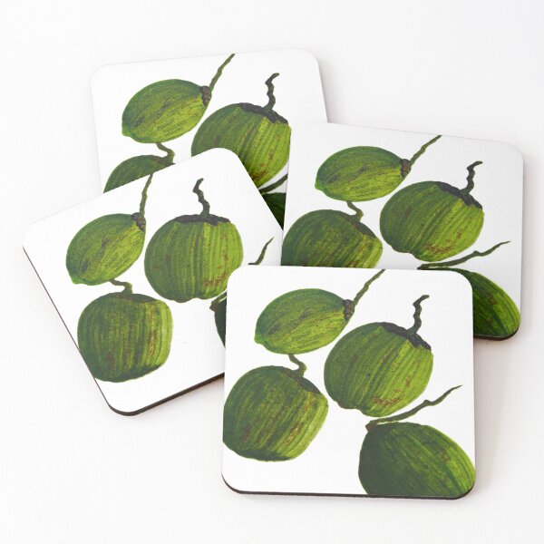 Item preview, Bunch of Tropical Watercolor Coconuts  designed and sold by RubyNick.