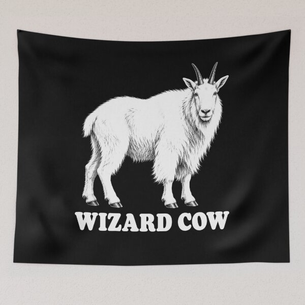 Item preview, Wizard Cow Goat Mislabel Humor designed and sold by Victor Shadehorn.