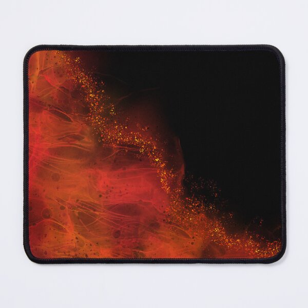 Item preview, Fiery Red Alcohol Ink Abstract Art on Black Background designed and sold by SweetLilith.