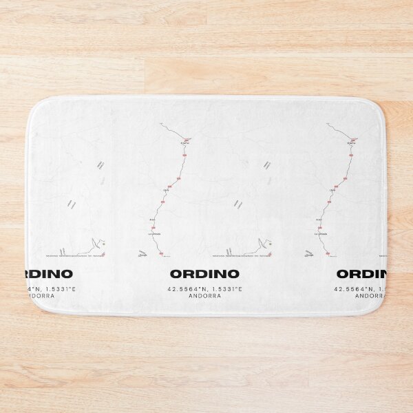 Item preview, Ordino Andorra Minimalist Map Art Print designed and sold by RM-Journey.