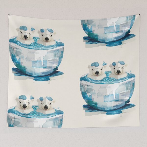 Item preview, Cold Plunge Ice Bath Polar Bears designed and sold by Karin Taylor.