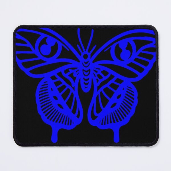 Item preview, Cyber Aesthetic Neon Blue Mystic Moth designed and sold by Ideniquo.