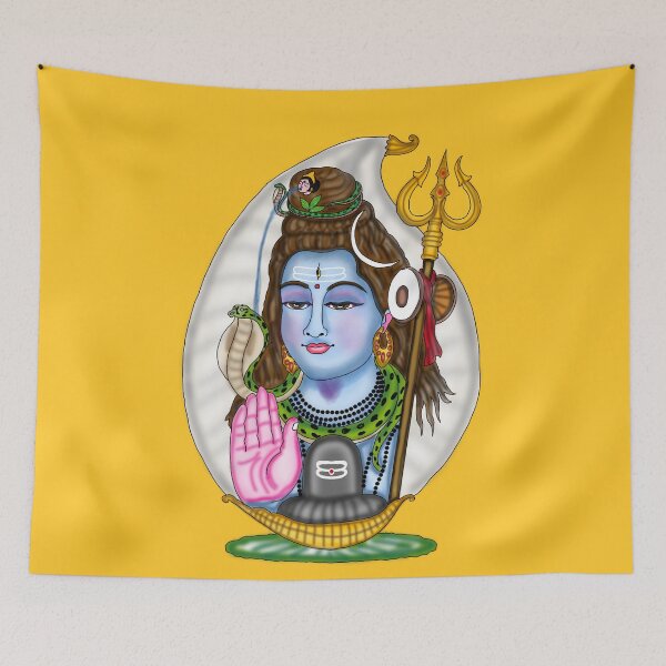 Item preview, Lord Shiva Artwork | Divine Mahadev Digital Painting | Hindu Spiritual Art designed and sold by Harshit_Digital_Arts.