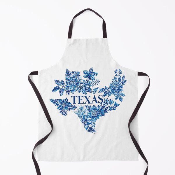Item preview, Blue & White Floral Texas Map | Preppy Texas Design designed and sold by ThePreppyArtist.
