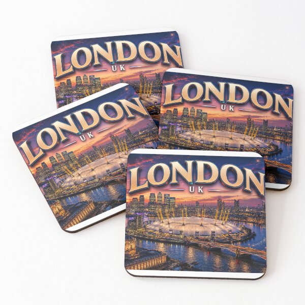Item preview, MAIN TITLE: London City Skyline & Iconic Concert Arena Venue – Twilight Edition designed and sold by globetrottergfx.