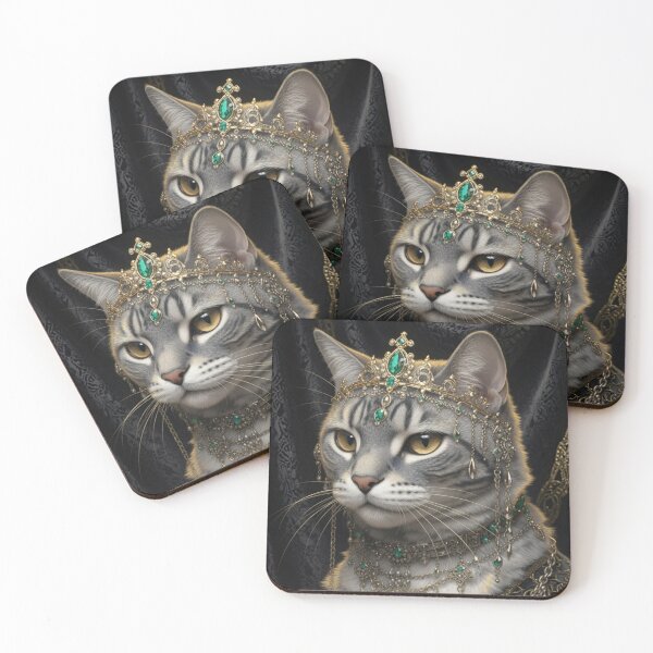 Item preview, Imperial Emerald Gothic Queen Cat Royal Tiara Velvet designed and sold by UmSkelig834.