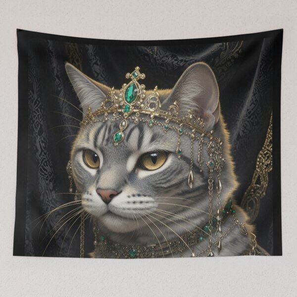Item preview, Imperial Emerald Gothic Queen Cat Royal Tiara Velvet designed and sold by UmSkelig834.