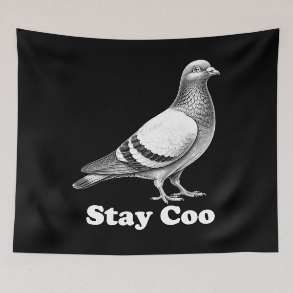Item preview, Stay Coo Pigeon Bird Pun Humor designed and sold by Victor Shadehorn.