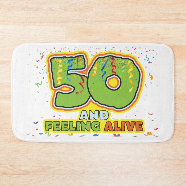 Item preview, 50 and Feeling Alive - Funny 50th Birthday Celebration designed and sold by PCStudio57.