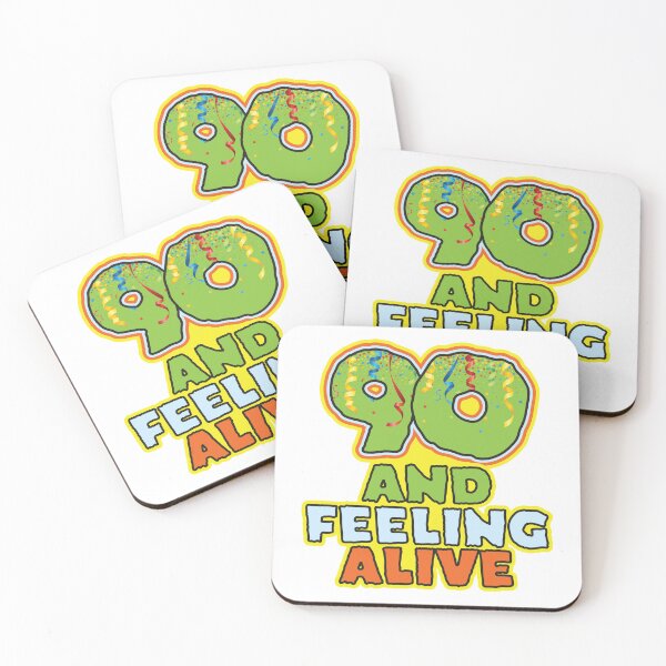 Item preview, 90 and Feeling Alive - Funny 90th Birthday Celebration designed and sold by PCStudio57.