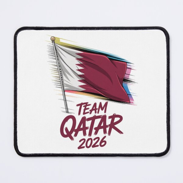 Item preview, Team Qatar 2026 | Qatar Flag Football Soccer Fan T-Shirt V4 designed and sold by DBWStudios.