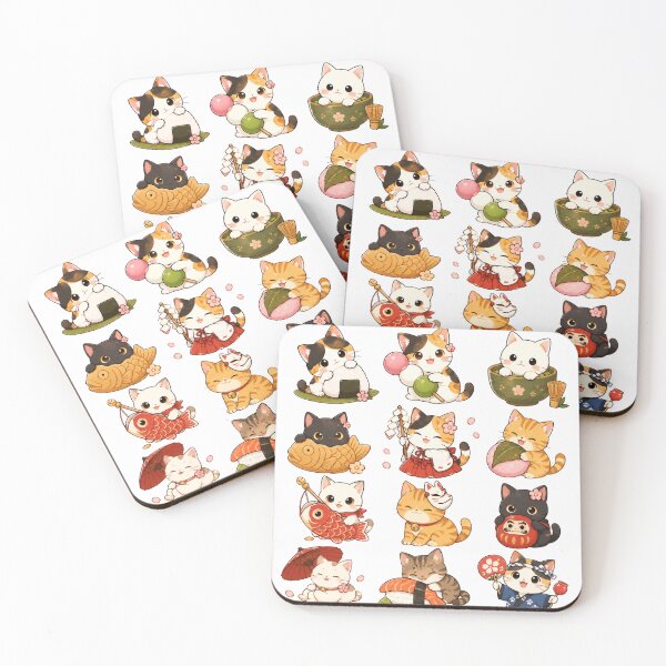 Item preview, Kawaii Japanese Cats designed and sold by Lurelia.