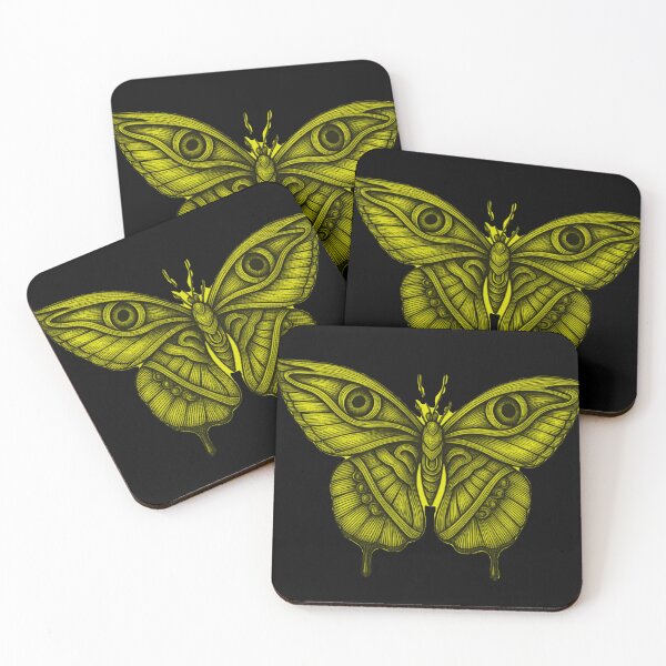 Item preview, Pastel Goth Mystical Moth Yellow with Eyes designed and sold by Ideniquo.