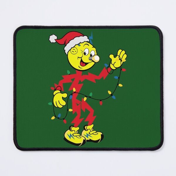 Item preview, Reddy Kilowatt Inspired Christmas Retro Electric Mascot Sticker | Vintage Electrician Decal | Utility Worker Gift | High Voltage Retro Cartoon designed and sold by VectorJoy.