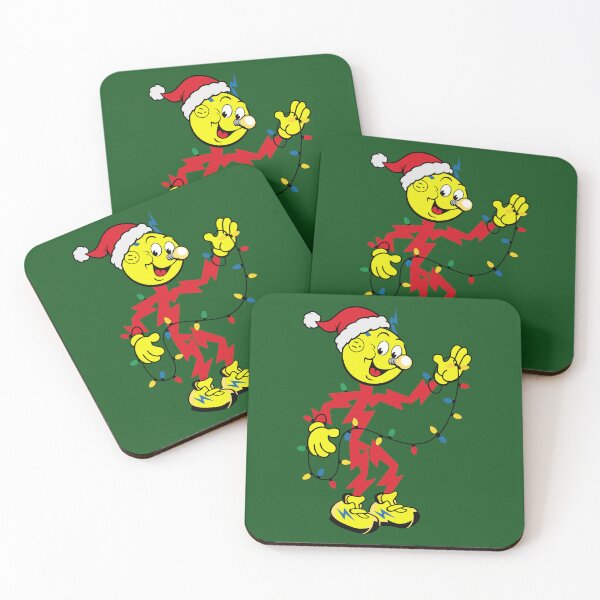 Item preview, Reddy Kilowatt Inspired Christmas Retro Electric Mascot Sticker | Vintage Electrician Decal | Utility Worker Gift | High Voltage Retro Cartoon designed and sold by VectorJoy.