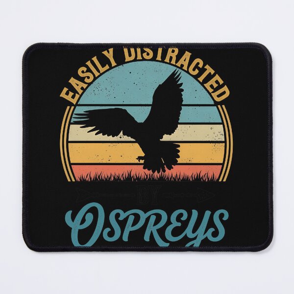 Item preview, Distracted By Ospreys Retro Nature Fan designed and sold by FAN-TO-MANDALA.
