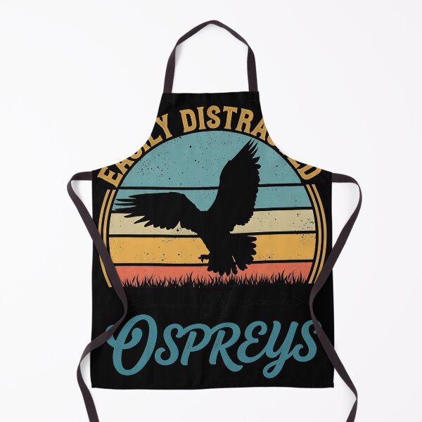 Item preview, Distracted By Ospreys Retro Nature Fan designed and sold by FAN-TO-MANDALA.