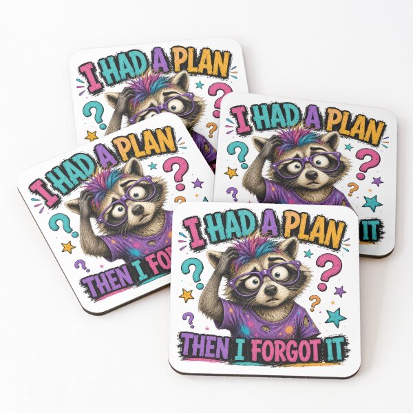Item preview, I Had A Plan Then I Forgot It Funny Raccoon Shirt Design designed and sold by HippyRikky.