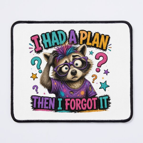 Item preview, I Had A Plan Then I Forgot It Funny Raccoon Shirt Design designed and sold by HippyRikky.
