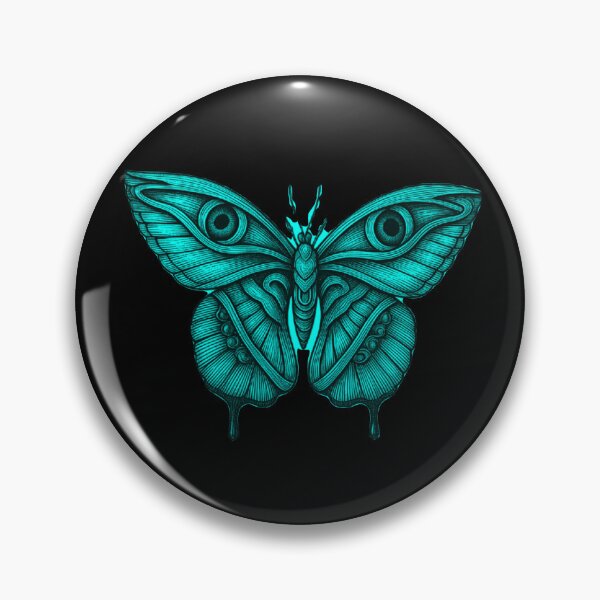 Item preview, Pastel Goth Mystical Moth Turquoise with Eyes designed and sold by Ideniquo.