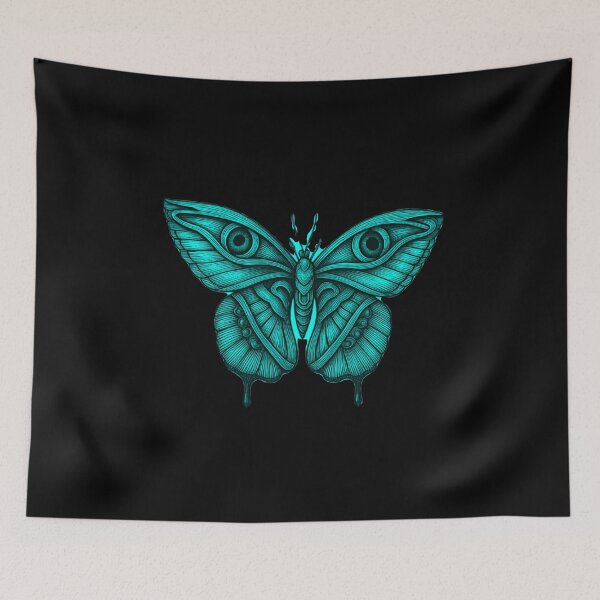 Item preview, Pastel Goth Mystical Moth Turquoise with Eyes designed and sold by Ideniquo.