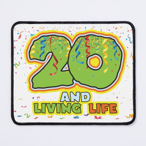 Item preview, 20 and Living Life - Funny 20th Birthday Celebration designed and sold by PCStudio57.