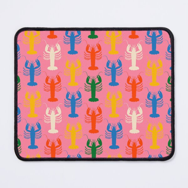 Item preview, Colorful Coastal Pop Lobsters Pattern on Pink designed and sold by kierkegaard.