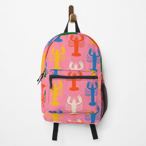 Item preview, Colorful Coastal Pop Lobsters Pattern on Pink designed and sold by kierkegaard.