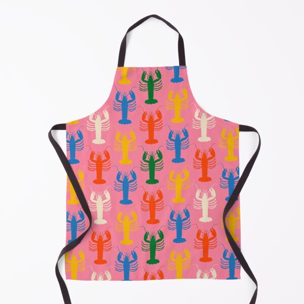 Item preview, Colorful Coastal Pop Lobsters Pattern on Pink designed and sold by kierkegaard.