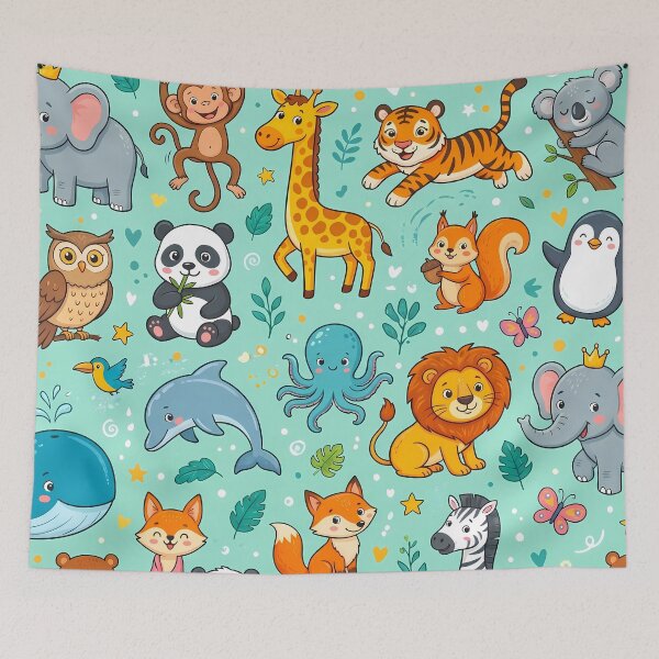 Item preview, Lion Koala Elephant Jiraffe Penguin Monkey Fox designed and sold by ART ATTACK ZONE.