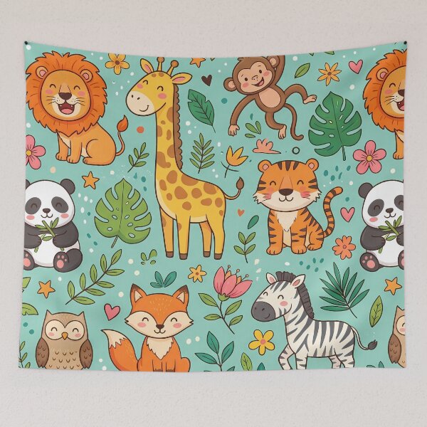 Item preview, Tiger Lion Koala Elephant Jiraffe Penguin Monkey Fox designed and sold by ART ATTACK ZONE.