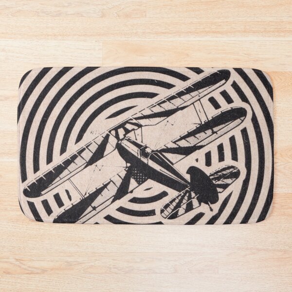 Item preview, trippy 1970s biplane drawing airshows and fly ins designed and sold by PilotandPlane.