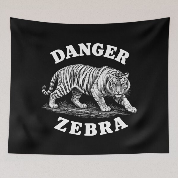 Item preview, Danger Zebra Tiger Mislabel Humor designed and sold by Victor Shadehorn.