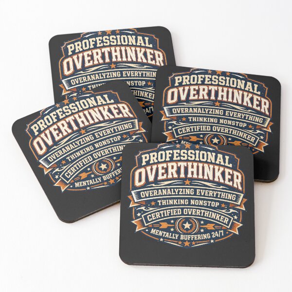 Item preview, Professional Overthinker Funny Overthinking Humor Retro Vintage T-Shirt designed and sold by Egyptian king ⭐⭐⭐⭐⭐.