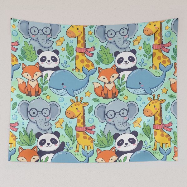 Item preview, Whale Lion Koala Elephant Jiraffe Penguin Monkey Fox designed and sold by ART ATTACK ZONE.