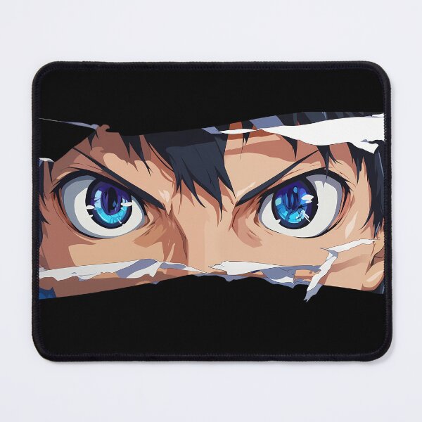 Item preview, Renzo Shima Blue Exorcist Torn Paper Eyes Peeker Intense Look designed and sold by PMartistStudio.