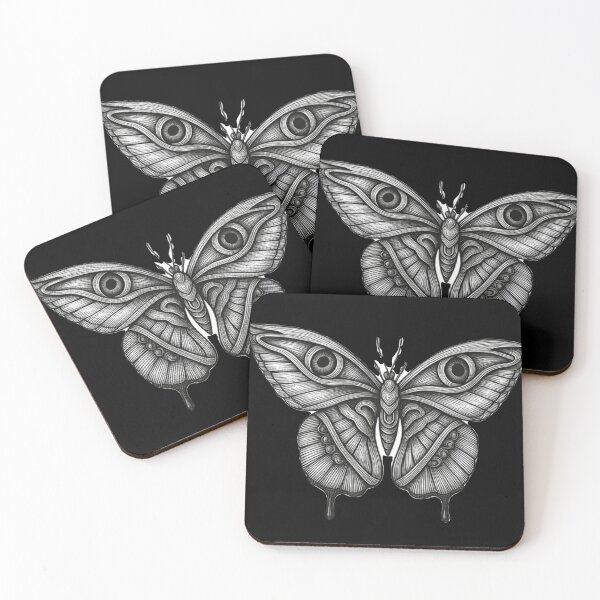 Item preview, Pastel Goth Mystical Moth Gray with Eyes designed and sold by Ideniquo.