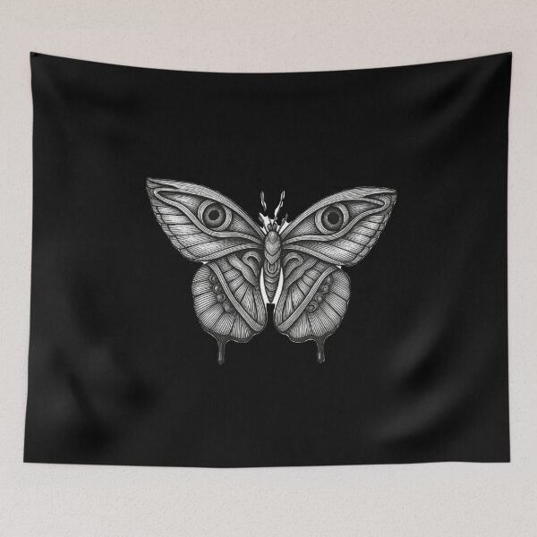 Item preview, Pastel Goth Mystical Moth Gray with Eyes designed and sold by Ideniquo.