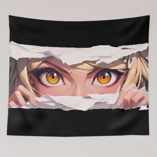 Item preview, Kaede Akamatsu Danganronpa Blonde Hair Gold Eyes Peeker Closeup designed and sold by PMartistStudio.
