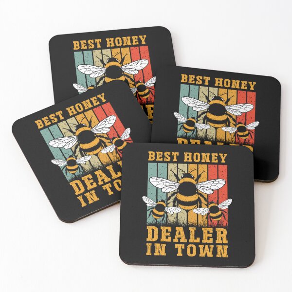 Item preview, Best Honey Dealer In Town Vintage Retro Sunset Beekeeper Gift designed and sold by Dmetalx Art Apparel.