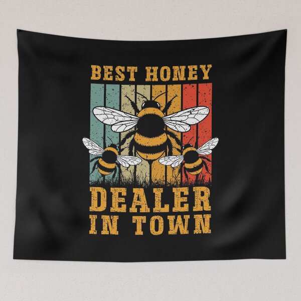 Item preview, Best Honey Dealer In Town Vintage Retro Sunset Beekeeper Gift designed and sold by Dmetalx Art Apparel.