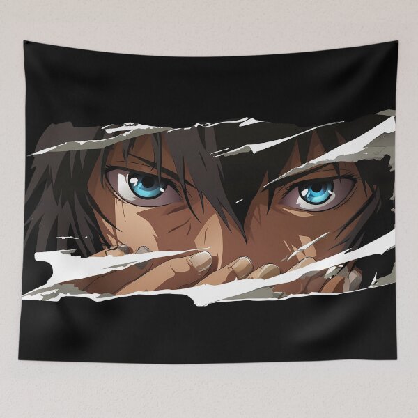 Item preview, Shinya Kogami Psycho Pass Blue Eyes Torn Paper Intense Close Up designed and sold by PMartistStudio.