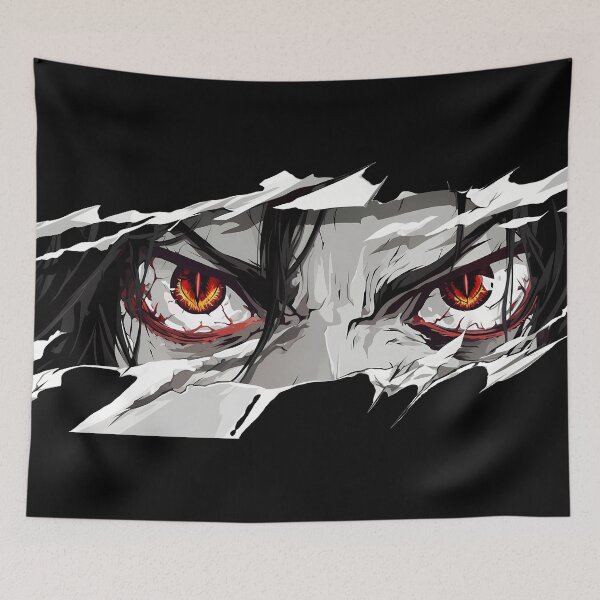 Item preview, Alucard Hellsing Red Eyes Torn Paper Peek Closeup designed and sold by PMartistStudio.