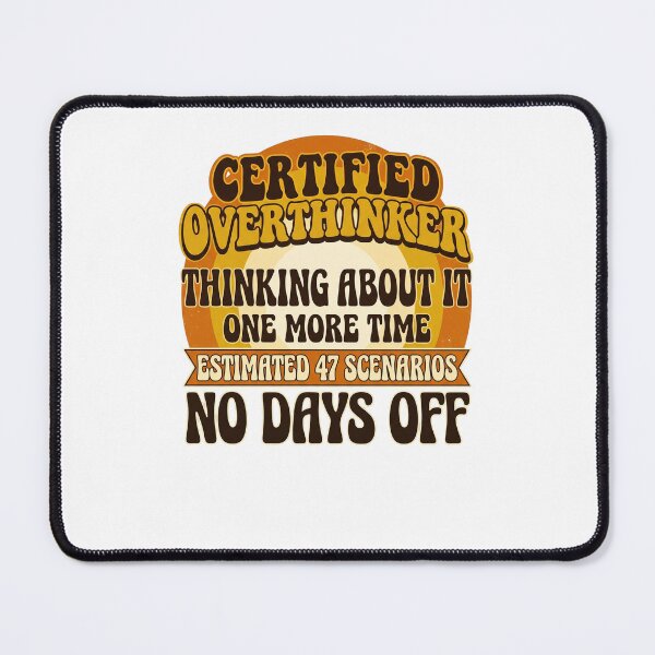 Item preview, Certified Overthinker Retro Sunset Funny Introvert Humor Shirt designed and sold by Egyptian king ⭐⭐⭐⭐⭐.