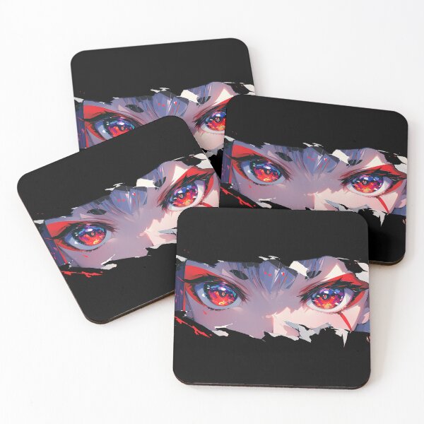 Item preview, Shuten Douji Fate Grand Order Glowing Eyes Ripped Paper Peeker designed and sold by PMartistStudio.